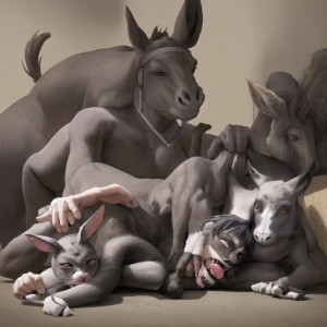 donkey eats cat