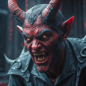 Create a highly detailed and terrifying 3D representation of a d...