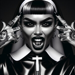 Capture a high-contrast black-and-white photo with coarse film g...