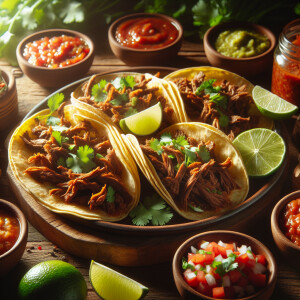 Tacos birria en una mesa