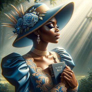 Render an airbrush oil painting of an African American woman wit...