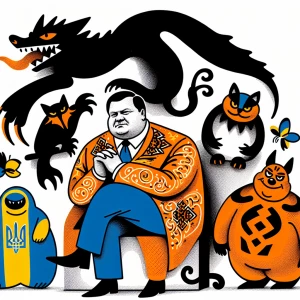 A Ukraine president, surrounded by jackals and hyenas that are t...