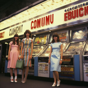 Faded color photograph from the late sixties of two naturally go...