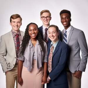 Group Photo of 5 Young Jehovah's Witnesses

All Smiling

They're...