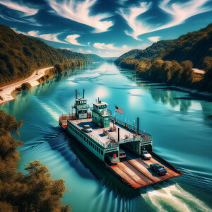 Create picture of Valley View Ferry in Kentucky.