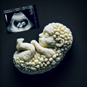 Sonogram image of an Pillsbury doughboy with distinct anatomical...