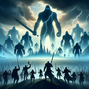 A world of giants being conquered and invaded by the human race...