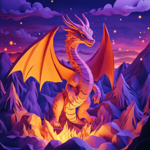 A multi-dimensional paper kirigami craft featuring an ancient dr...