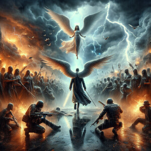 Angels and outlaws.  HDR, ultra-detailed ultra-realistic masterp...