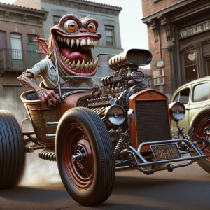 1923 T Bucket driven by rat fink