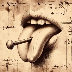 Tongue with a nail through it