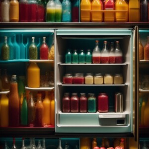 A refrigerator flat on the screen