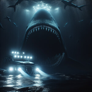 The underwater vehicle is located at great depth. It's very dark...
