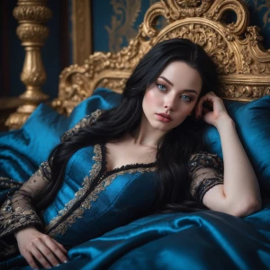 photorealistic portrait of a 27 year old woman in with pale skin...