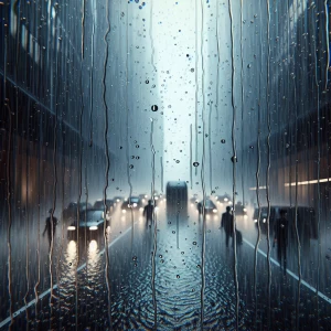 Raining video that should look realistic and drops should fall o...