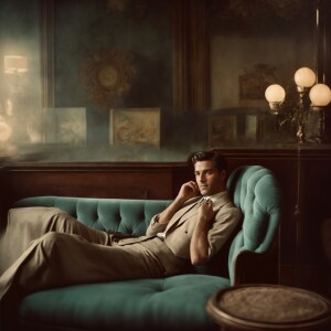 Generate an image of a young, fit Canadian man with a slim physi...