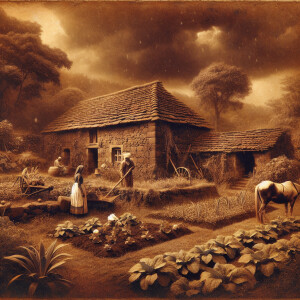 a wrinkled old 1800 photograph.
The environment is an isolated c...