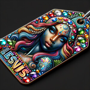 Design a tag that encapsulates a beautiful, colorful depiction o...