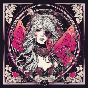 Shaped Logo
 brand name [Dead Hearts & Butterflies]
Anime logo
E...