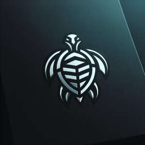 Design a sleek turtle logo for the clothing brand "Altigarde," s...