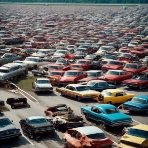 A traffic jam on I 65 due to a wreck ahead