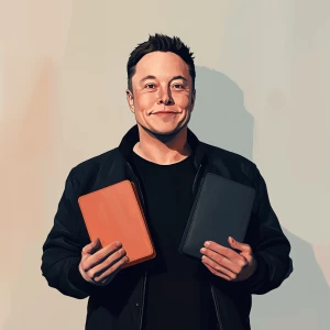 Elon Musk,Elon with 2 wallets, GTA style