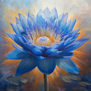 Create a vivid and hyper-realistic acrylic painting depicting a...