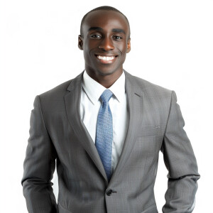 A man wearing a suit.
The Suit Color is gray
The Tie Color is...