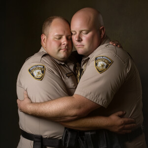 Lifesize digital photography portrait of a fully uniformed middl...