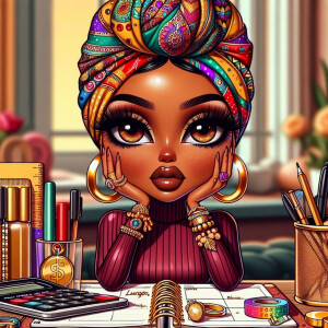 Create a cartoon-style digital illustration of an animated chara...