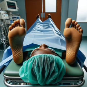 22 year old worried urban black woman woman being rushed to surg...