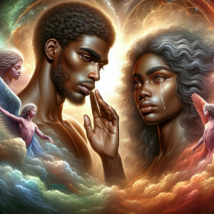 Ensure that the image distinctly represents both Jesus Christ an...