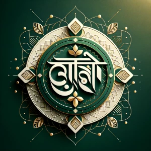 "Create a minimalist logo featuring the name 'আরাফাত' written in...