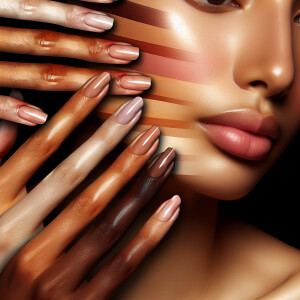 Skin tone brown to white