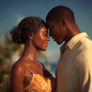 Generate a realistic, lifelike image of a beautiful African Amer...