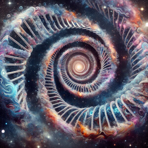 DNA strands are massive that morph into a universe