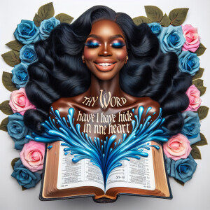 Create an image of an ultra-light-skinned African-American woman...