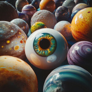 Create a highly detailed, photorealistic image of solar system p...