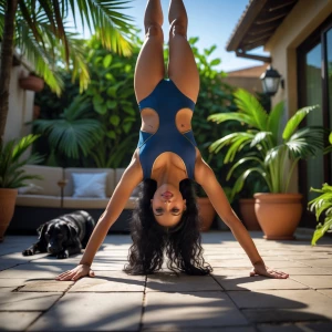 A dynamic action shot of Dahlia Valentina (DahliaValentina_ai) —...