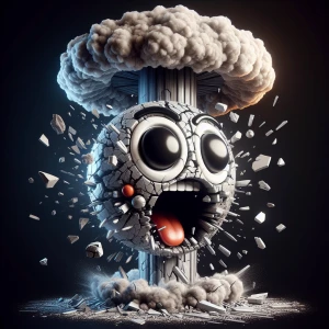 Design a hyper-stylized illustration of Pac-Man, inspired by the...