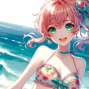 Girl anime bikini