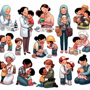 Children missing their Struggling mothers