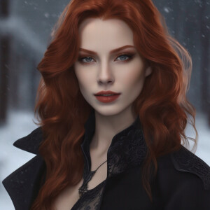 Ginger haired female vampire