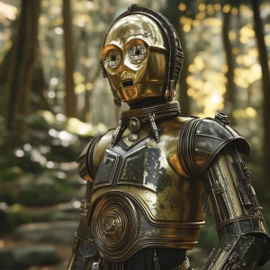 Star Wars C3po  in (19th century samurai armor:2)| intricate det...