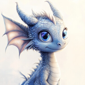 portrait of a cute dragon
