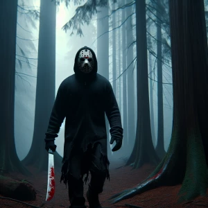 Create an image of Jason Voorhees, the iconic character from the...