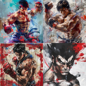 Akira Toriyama art style of Jin kazama
