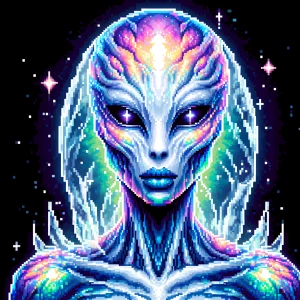 translucent humanoid figure, glass skin, ethereal body, light re...