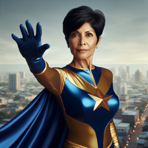 Imagine Kamala Harris as a superhero