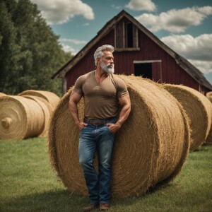 A muscular man weighing 255 pounds, with visibly gray hair and a...